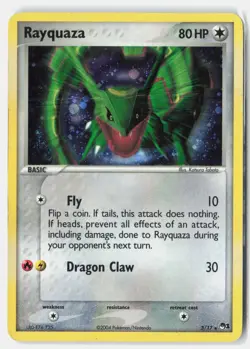 Rayquaza 3/17 Rare POP Series 1 Pokemon Holo Damaged Katsura Tabata - Image 1