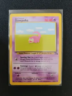 Pokemon fossil red logo 3rd print 1999 2000 slowpoke 55/62 - Image 3