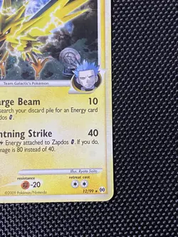 Zapdos G - 12/99 Pokemon Holo Rare - Arceus - MP - Image 4