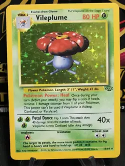 Pokemon Vileplume Jungle 15/64 Holo Rare Vintage Wizards Of The Coast - Image 1