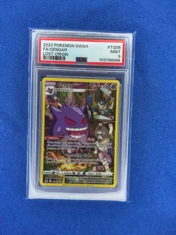 2032 Pokemon SWSH Gengar TG06/TG30 Ultra Rare Holo Lost Origin PSA 9 - Image 1