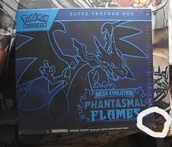 (Slight Tear) Pokemon TCG - Mega Evolution Phantasmal Flames ETB- New - Image 1