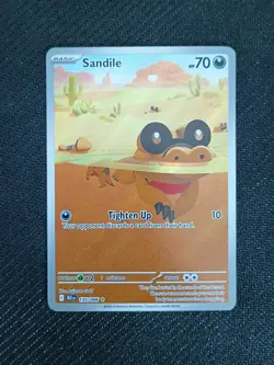 Sandile 135/086 SV: Black Bolt Illustration Rare Pokemon NM - Image 1