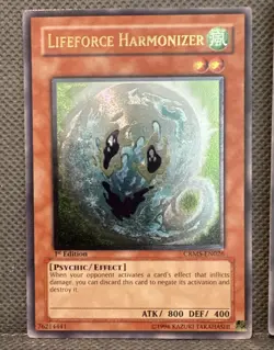 1x Yugioh! Lifeforce Harmonizer CRMS-EN026 Ultimate Rare 1st Edition VLP - Image 2