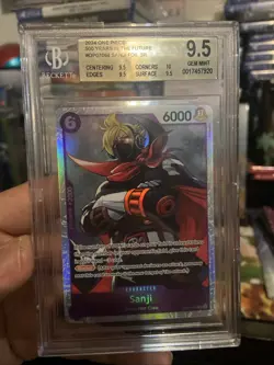 One Piece TCG English Sanji Super Rare BGS 9.5 OP07-064 2025 Sanji Foil SR - Image 3