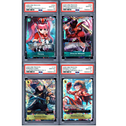 PSA 10 SEQUENTIAL One Piece x4 Luffy Zoro Mihawk Perona Illustration Box Vol 3&4 - Image 1