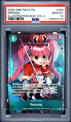 PSA 10 SEQUENTIAL One Piece x4 Luffy Zoro Mihawk Perona Illustration Box Vol 3&4 - Image 2