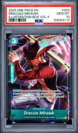 PSA 10 SEQUENTIAL One Piece x4 Luffy Zoro Mihawk Perona Illustration Box Vol 3&4 - Image 4