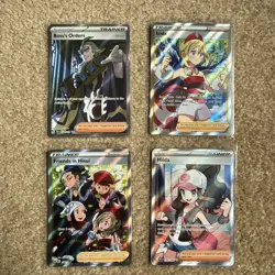 4 Lot Trainer Pokemon TCG Full Art Cards - Image 1