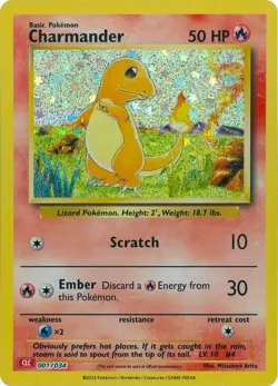 Charmander CLC 001/034 Holo Promo Pokemon TCG Classic Collection Card 2023 NM - Image 1