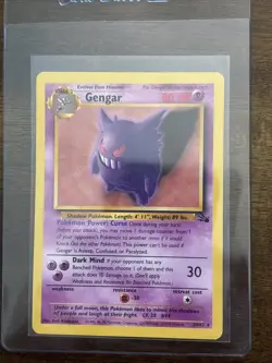 Vintage Gengar 20/62 Fossil Pokemon Card TCG Non-Holo Rare 1999 MP - Image 1