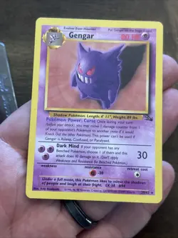 Vintage Gengar 20/62 Fossil Pokemon Card TCG Non-Holo Rare 1999 MP - Image 2