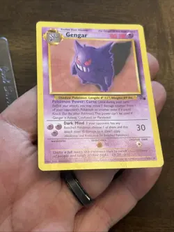 Vintage Gengar 20/62 Fossil Pokemon Card TCG Non-Holo Rare 1999 MP - Image 4