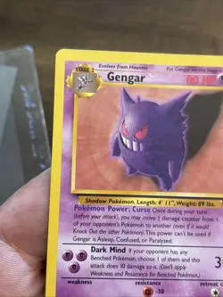 Vintage Gengar 20/62 Fossil Pokemon Card TCG Non-Holo Rare 1999 MP - Image 5