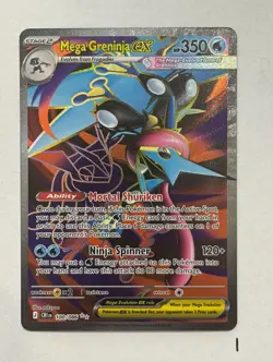 Pokemon TCG Mega Greninja Ex 100/086 Chaos Rising Ultra Rare NM Card - Image 1