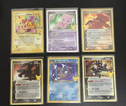25th Anniversary Celebrations 6 Card Lot Black Star Promos Umbreon Pikachu + 4 - Image 1