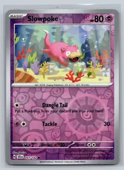 Slowpoke 057/142 Stellar Crown Reverse Holo Pokemon TCG Psychic Type Card - Image 1