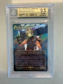 2025 MTG FINAL FANTASY COMMANDER #0210 CLOUD, EX-SOLDIER BGS 9.5 - Image 1