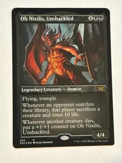 MTG Ob Nixilis, Unshackled ETCHED FOIL Double Masters NM - Image 1