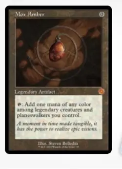 Mox Amber Brothers War Retro Border Mtg Lp+ - Image 1