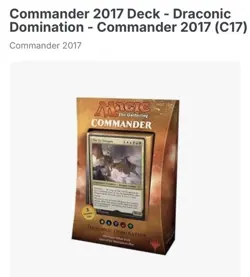 MTG Draconic Domination Commander 2017 Deck WUBRG Dragons Precon Open - Image 1