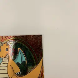 Dragonite Holo Texture Black Logo Topps E12 of 12 Pokemon Card Holo - Image 4
