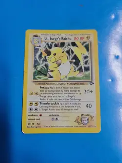 Pokemon Lt. Surge's Raichu Gym Challenge 11/132 Wizards 2000 - Image 1