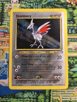 Pokemon Skarmory Holo Rare Neo Genesis 13/111 60HP Basic Unlimited Card Lp - Image 1