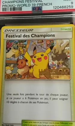 PSA 9 French Champions Festival World Championships 2019 Pokemon Promo SM231 - Image 2