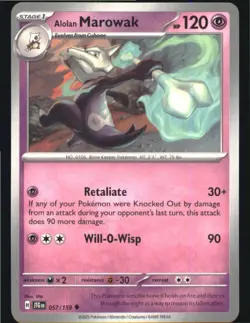 Alolan Marowak 057/159 Uncommon Journey Together Pokemon Near Mint - Image 1