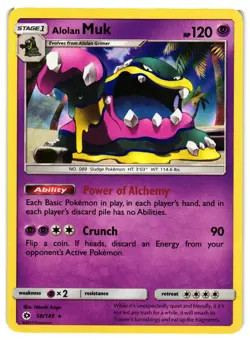 Pokemon TCG Alolan Muk 58/149 Holo Holo Rare SM Base Set Holo VLP - Image 1