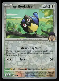 Hop's Rookidee 133/159 Common Journey Together Pokemon Reverse Holo Near Mint - Image 1