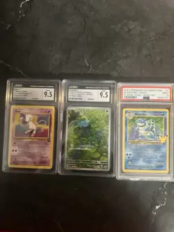 Mystery Pull Pokemon Slab with 2 Packs PSA or CGC, 151/BStar - Image 1