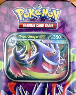 Mega Moonlit Mega Gengar Tin Sealed Pokemon TCG NEW FACTORY SEALED - Image 2