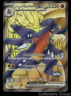CYNTHIA'S GARCHOMP EX 215/182 ULTRA RARE DESTINED RIVALS POKEMON NEAR MINT - Image 1
