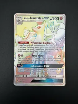 Alolan Ninetales GX SV53/SV94 Hidden Fates Holo NM Pokemon - LP/MP - Image 1
