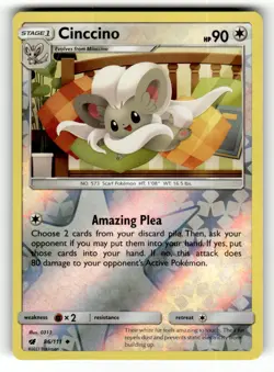 Cinccino 86/111 Uncommon Crimson Invasion Reverse Holo Pokemon Near Mint - Image 1