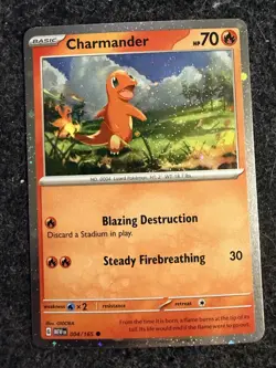 Charmander 004/165 151 Cosmos Holo NM Pokemon - Image 1