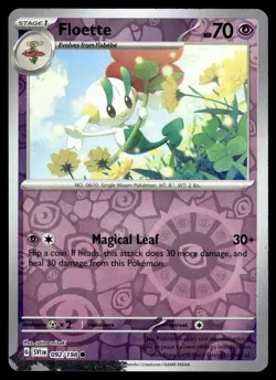 Floette 092/198 Common Scarlet & Violet Pokemon Reverse Holo (PRINTER ERROR) NM - Image 1
