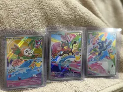 Pokemon First Partner Illustration Collection Series 1 Alolan Starters Promo Set - Image 2
