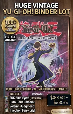Vintage Yu-Gi-Oh Binder Lot SDKBlue-Eyes SDYDark Magician DMG Paladin Collection - Image 1