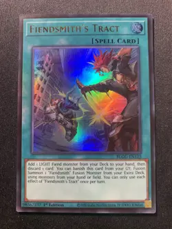 Yugioh! BLGG-EN125 FIENDSMITH’S TRACT - ULTRA RARE 1st EDITION NM - Image 1