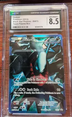 Darkrai (Team Plasma) BW73 Black & White Full Art Promo Pokemon 2013 CGC 8.5 - Image 1