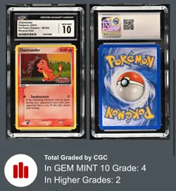 2007 POKEMON EX POWER KEEPERS, REVERSE HOLO #48/108 CHARMANDER CGC 10 GEM MINT - Image 1