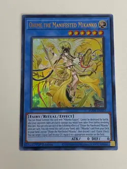 Yugioh Ohime the Manifested Mikanko - 1st Edition Ultra Rare NM - Free Holo - Image 1