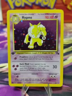 Pokemon TCG Hypno 8/62 1st Edition Holo Rare LIGHTLY PLAYED Card TCG 1999 Fossil - Image 1