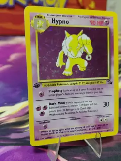 Pokemon TCG Hypno 8/62 1st Edition Holo Rare LIGHTLY PLAYED Card TCG 1999 Fossil - Image 3
