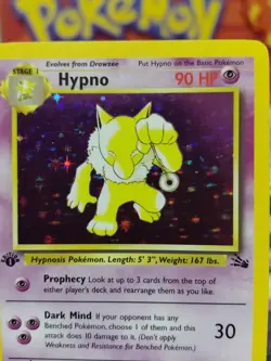 Pokemon TCG Hypno 8/62 1st Edition Holo Rare LIGHTLY PLAYED Card TCG 1999 Fossil - Image 4