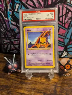 Pokemon WOTC 1999 🔮 Abra 1st Edition Base Set Shadowless 43/102 ✨ Low Pop PSA 4 - Image 1