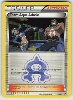 Team Aqua Admin 25/34 Uncommon Double Crisis Pokemon Lightly Played - Image 1